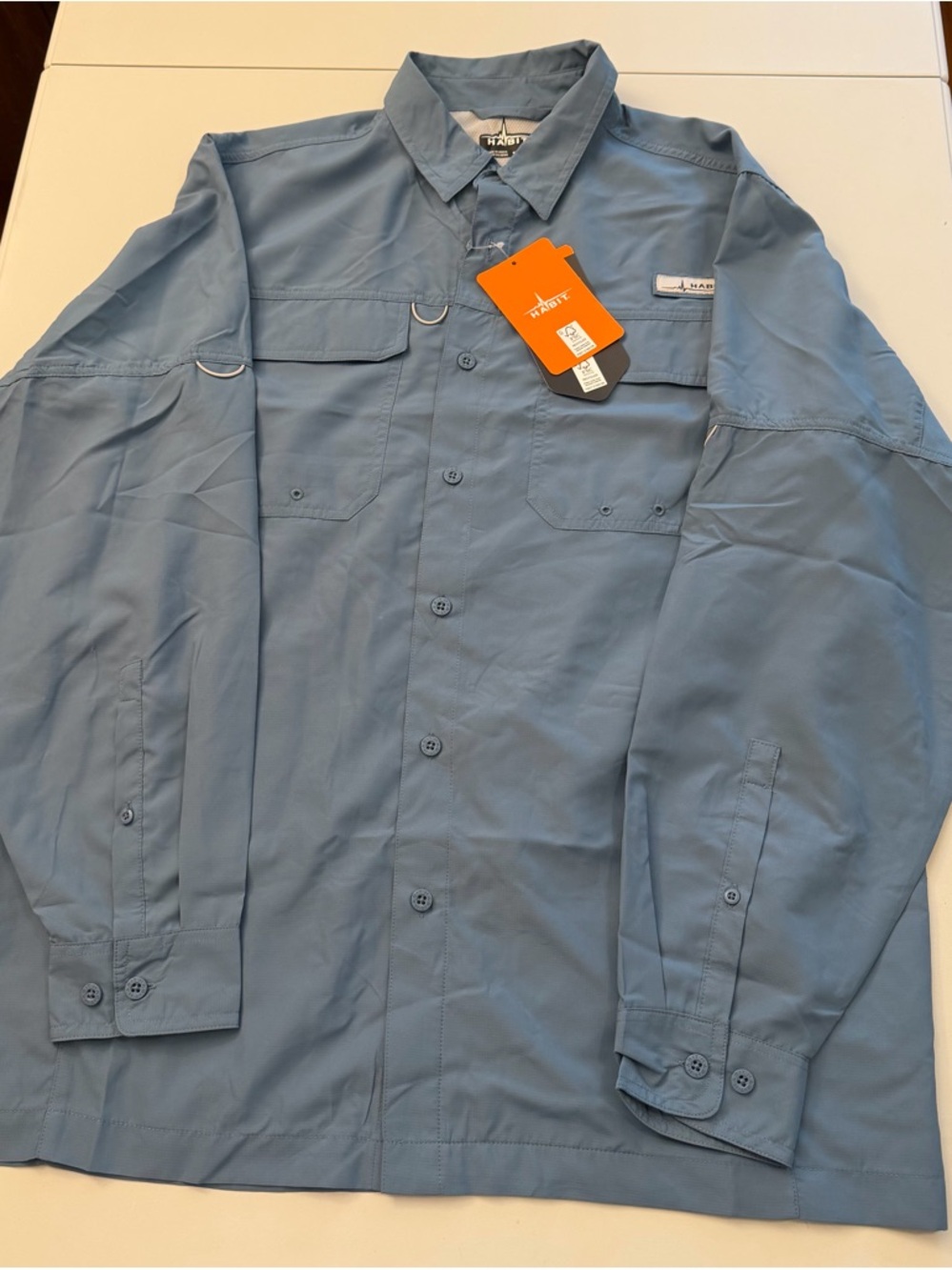 Lightweight Men’s Shirt Jacket in Slate Blue Fishing/Outdoor/UPF